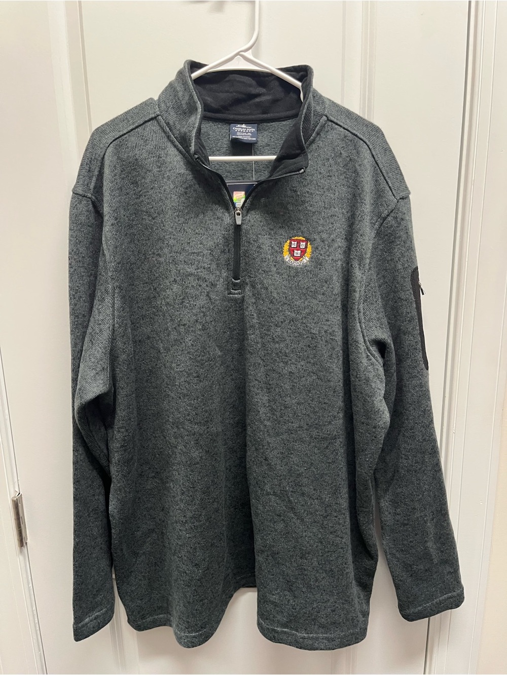 NWT Charles River Apparel Harvard Fleece 1/4 Zip Pullover Grey Men’s 3XL